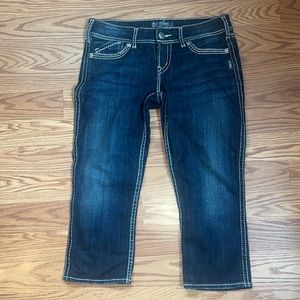 Silver Capri Jeans McKenzie Flap style size 29